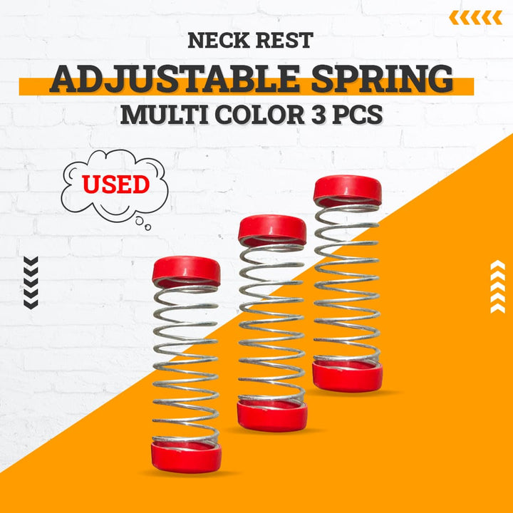 Used Neck Rest Adjustable Spring Multi Color 3 Pcs