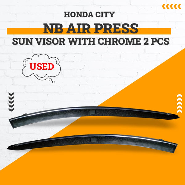 Used Honda City NB Air Press Sun Visor With Chrome 2 Pcs - Model 2008-2021