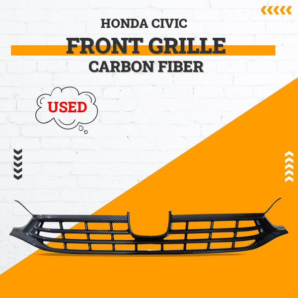 Used Honda Civic Front Grille Carbon Fiber - Model 2022-2024