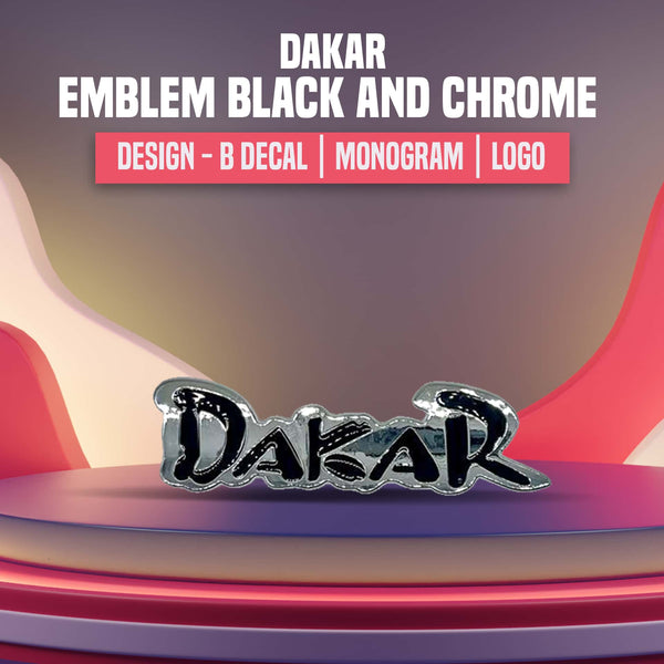 Dakar Emblem Black And Chrome Design - B