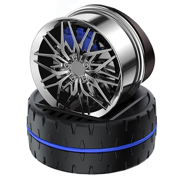 Car Wheels Hub Rotating Design AC Vent Air Freshener Perfume - Multi