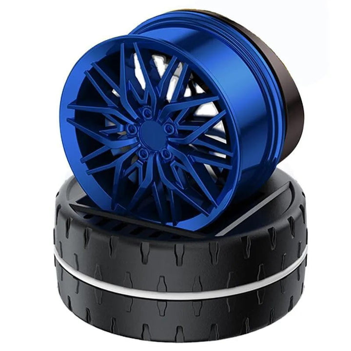 Car Wheels Hub Rotating Design AC Vent Air Freshener Perfume - Multi