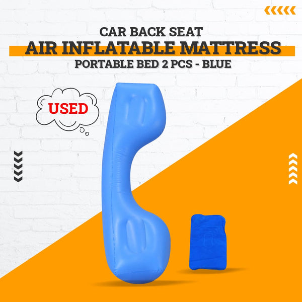 Used Car Back Seat Air Inflatable Mattress Portable Bed 2 Pcs - Blue