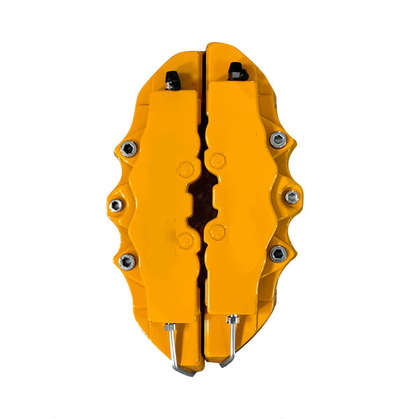 Brake Disk Caliper Pad Cover Pair Medium - Yellow