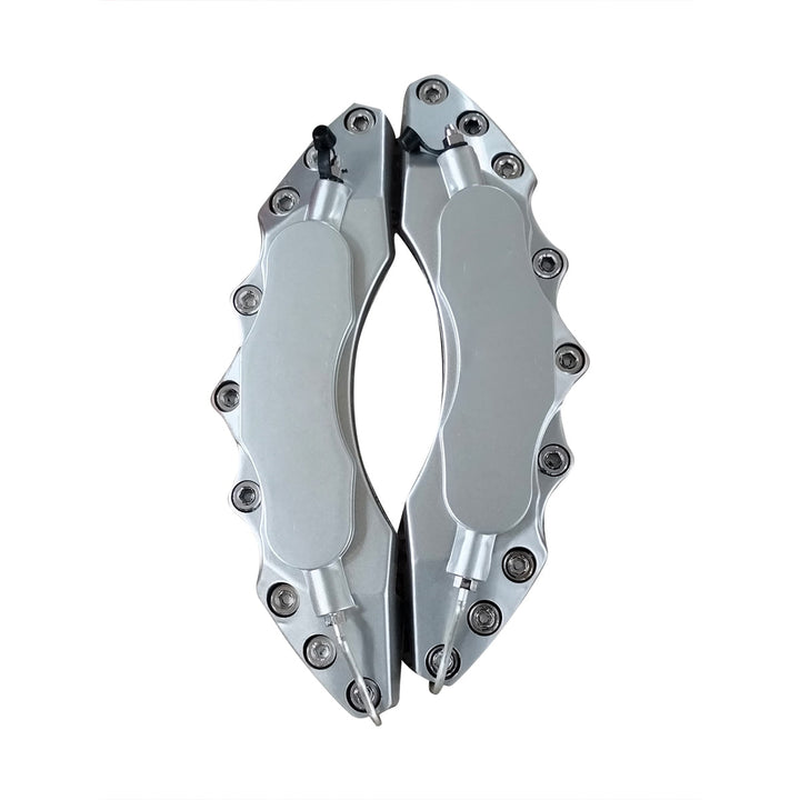 Brake Disk Caliper Pad Cover Pair Large - Silver