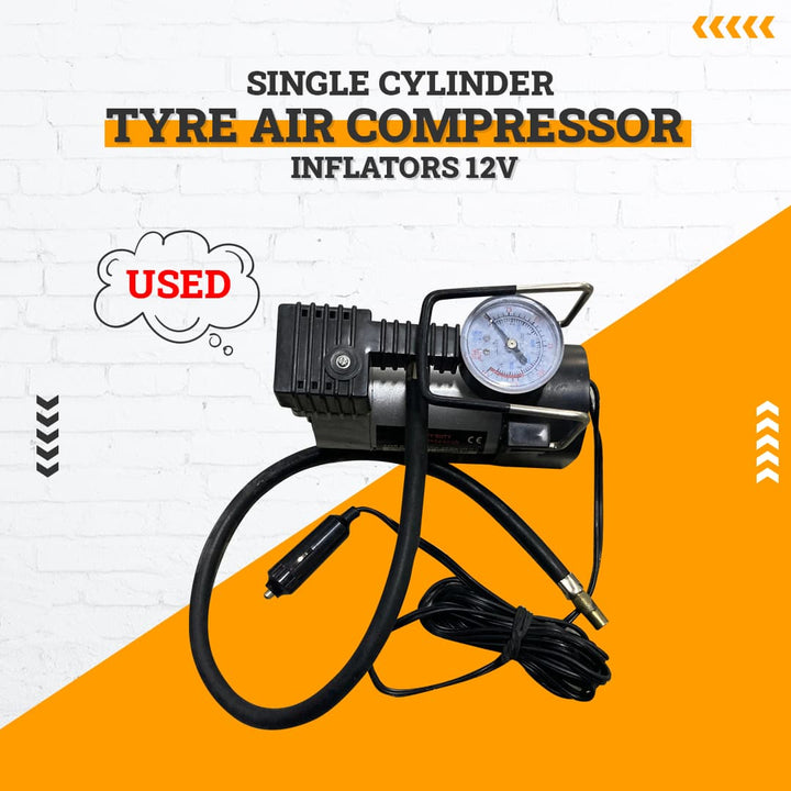 Used Single Cylinder Tyre Air Compressor Inflators 12v