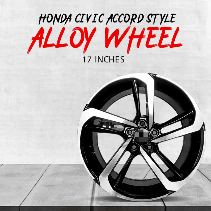 Honda Civic Accord Style Alloy Rims 17 Inches ( Set Of 4) 5 Nuts - Model 2010-2011