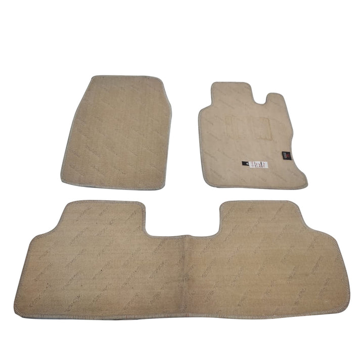 Honda Civic Custom Fit Carpet Floor Mat Beige Mix Design 3 Pcs - Model 2002-2006