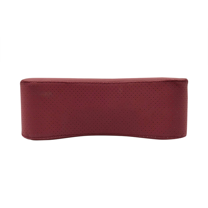 SPC PU Leather Neck Rest Headrest Pillow Cushion - Mehroon