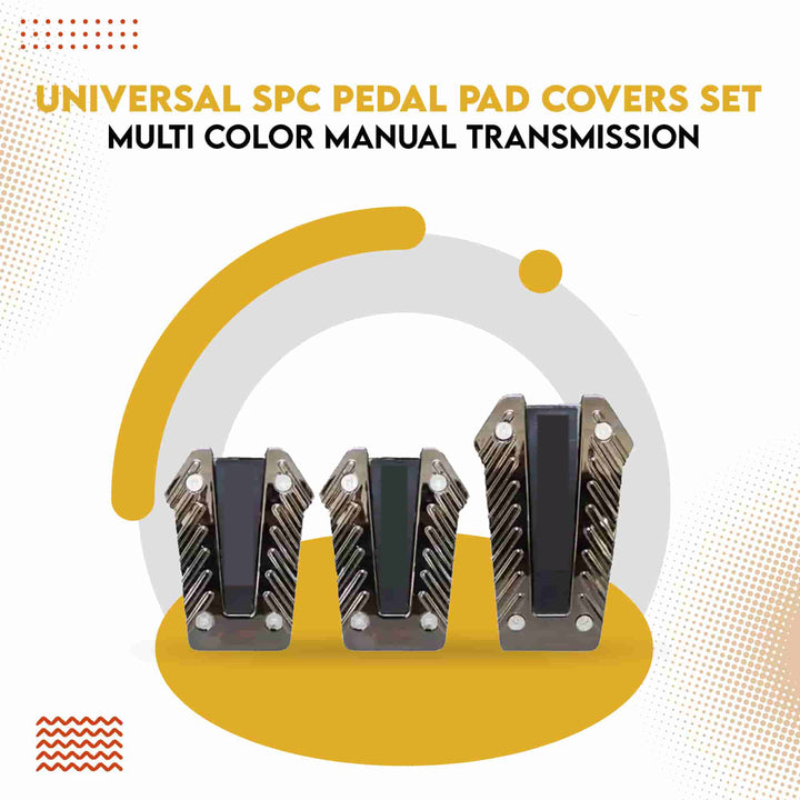 Universal Spc Pedal Pad Covers Set - Multi Color Manual Transmission