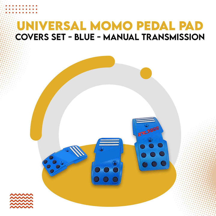 Momo Universal Manual Transmission Car Pedal Covers Blue