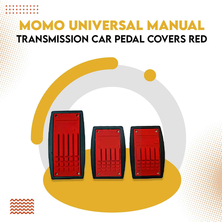 Momo Universal Manual Transmission Car Pedal Covers Red