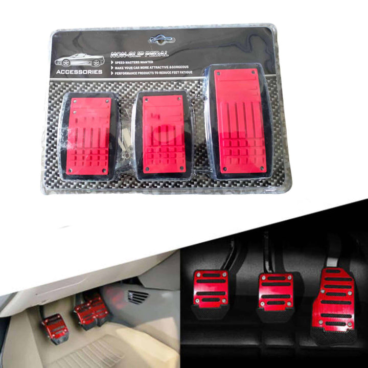 Momo Universal Manual Transmission Car Pedal Covers Red