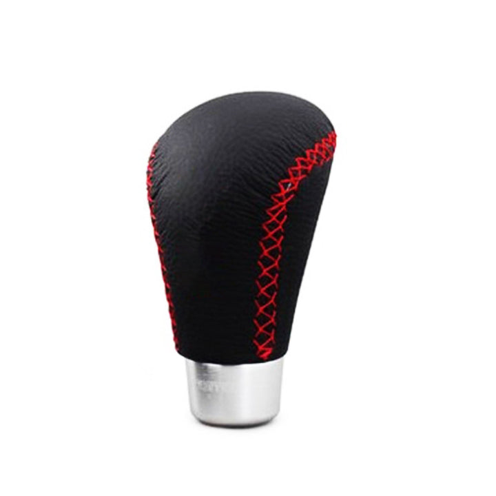 Momo Leather Gear Shift Knob For Manual Transmission with Red Stitch