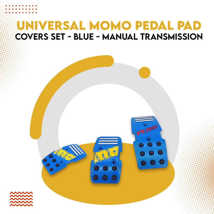 Universal MOMO Pedal Pad Covers Set - Blue