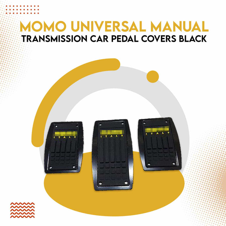 Momo Universal Manual Transmission Car Pedal Covers Black