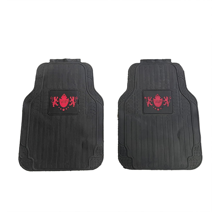 Used VIP Universal PVC Rubber Floor Mats Black 2 Pcs