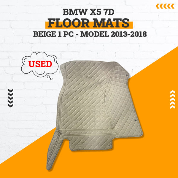 Used BMW X5 7D Floor Mats Beige 1 Pc - Model 2013-2018