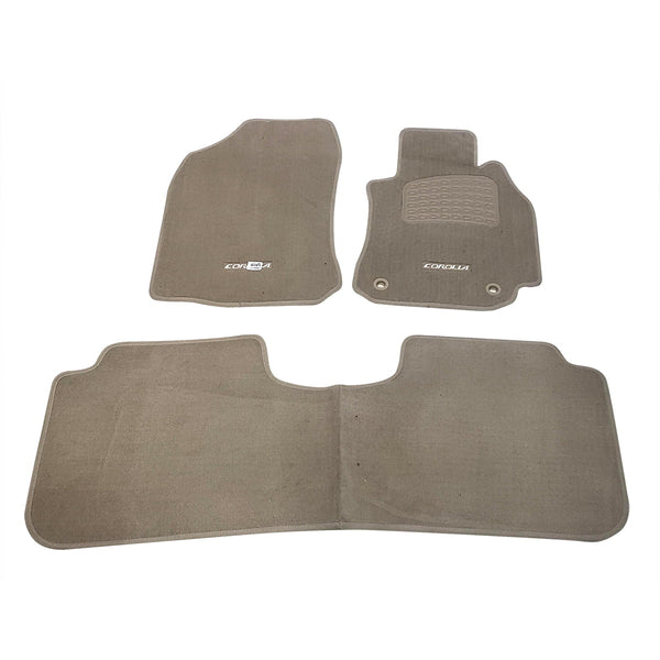 Toyota Corolla Irani Custom Tufted Floor Mat Beige Mix Design - Model 2014-2021