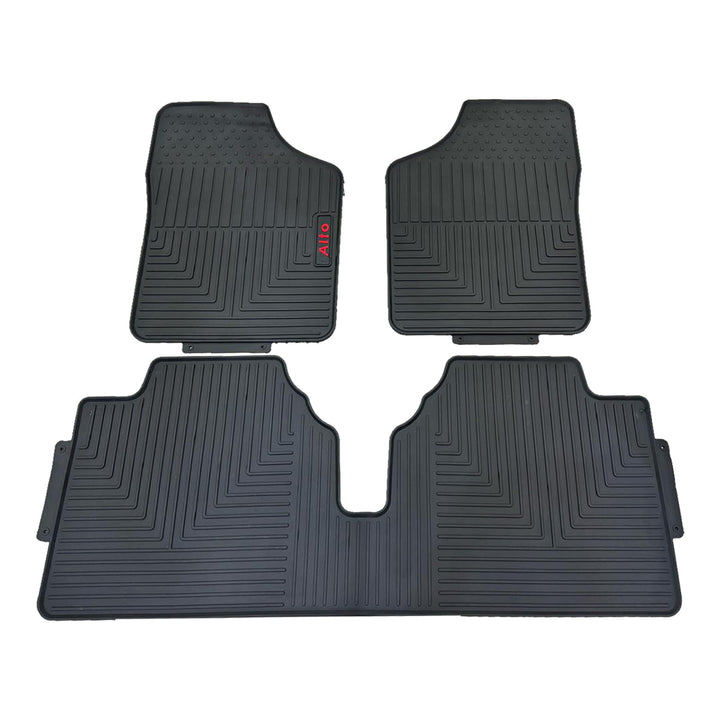 Suzuki New Alto Custom Fit PVC Rubber Floor Mat Black 3 Pcs - Model 2018-2024