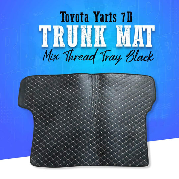 Toyota Yaris 7D Trunk Mat Mix Thread Tray Black - Model 2020-2021