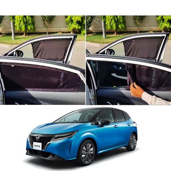 Nissan Note Gen 3 Retractable Curtains Custom Fit Sunshades - Model 2020-2024