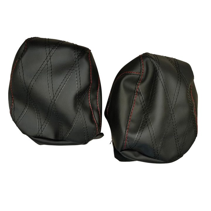 Oshan X7 Front Seats Head Rest Spare Seat Cover Part Diamond Style Black 2 Pcs