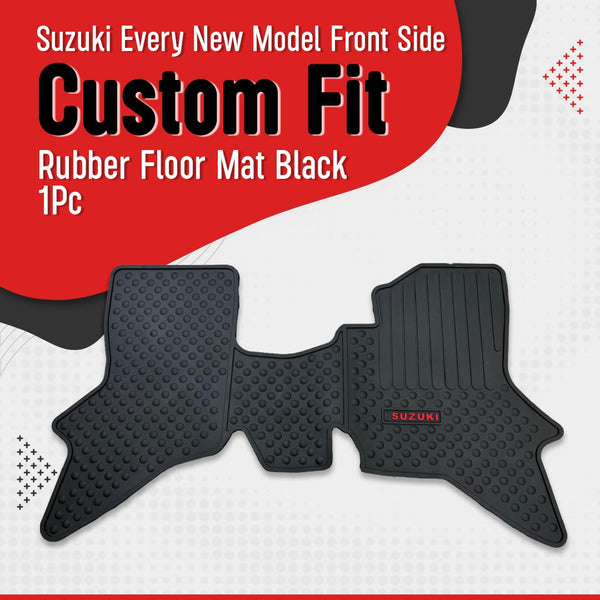 Suzuki Every New Model Front Side Custom Fit PVC Rubber Floor Mat Black 1Pc - Model 2024-2025