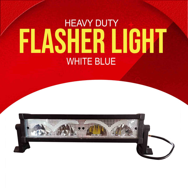 Heavy duty Flasher Light White Blue