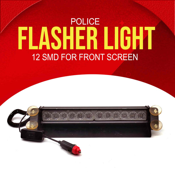 Police Flasher Light 12 SMD For Front Screen