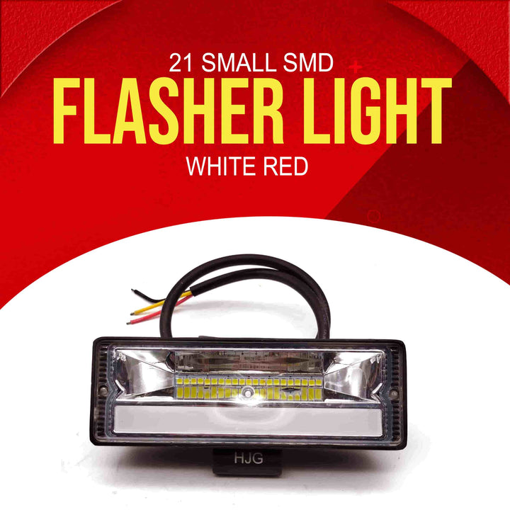 Flasher Light 21 Small SMD White Red