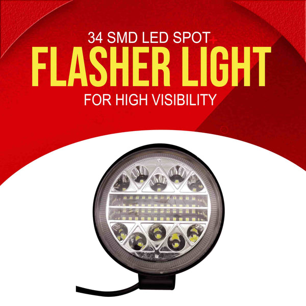 34 SMD LED Spot Flasher Light For High Visibility