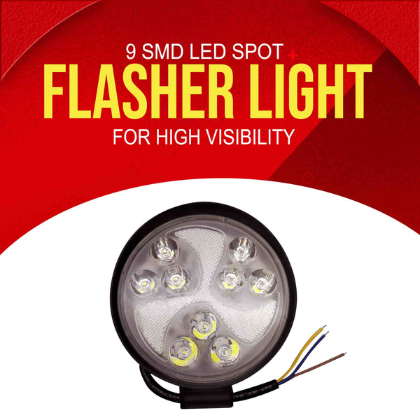 9 SMD LED Spot Flash Light For High Visibility