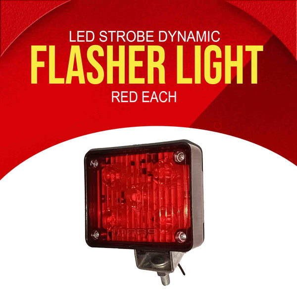 LED Strobe Dynamic Flashing Light Red Each