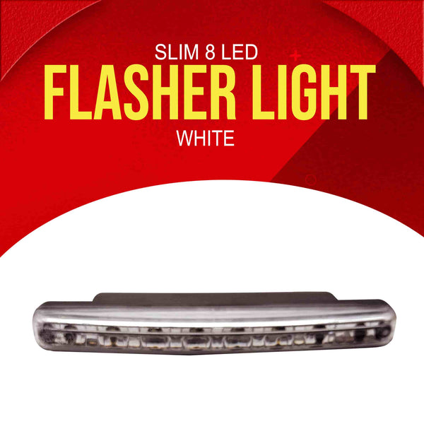 Slim 8 LED Flash Light White