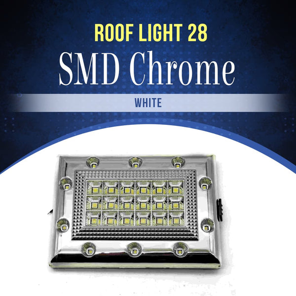 Roof Light 28 SMD Chrom White