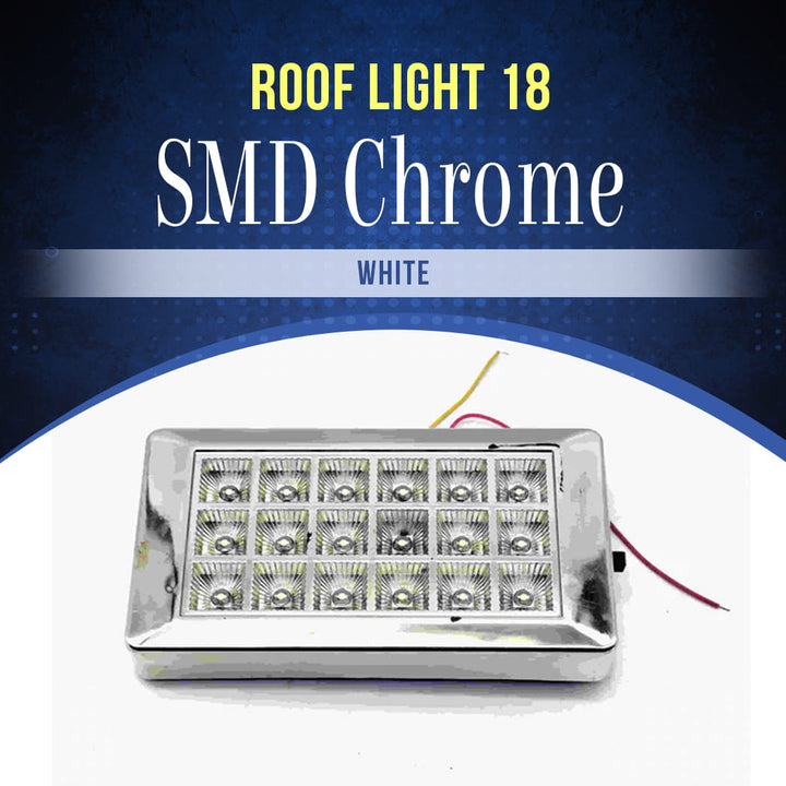 Roof Light 18 SMD Chrome White