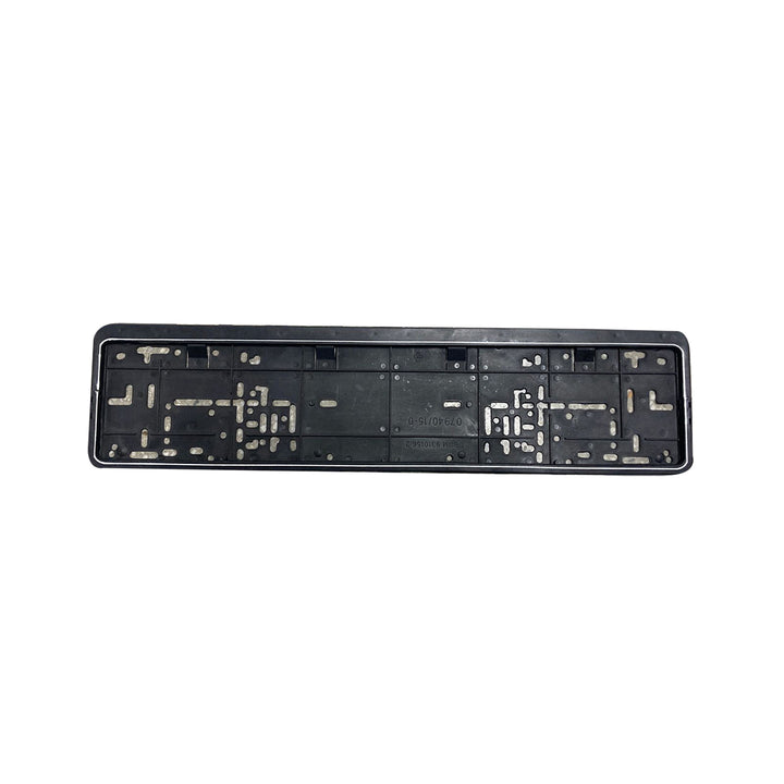 UK Style Plastic License Number Plate Frame For Cars Black - Each