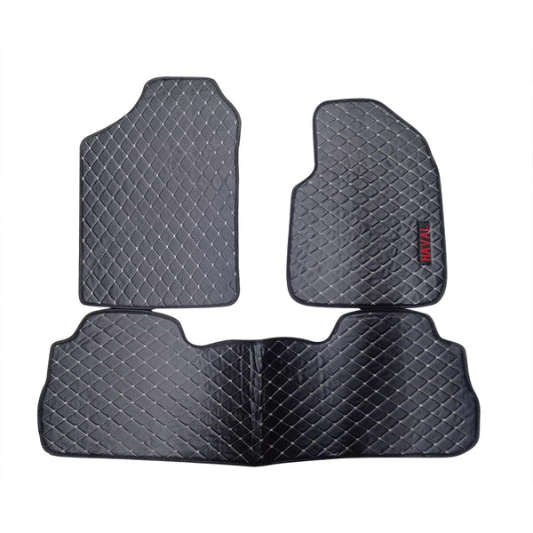 Haval H6 7D Eco Floor Mat Black Stitched Multi Color Thread 3 Pcs - Model 2021-2024