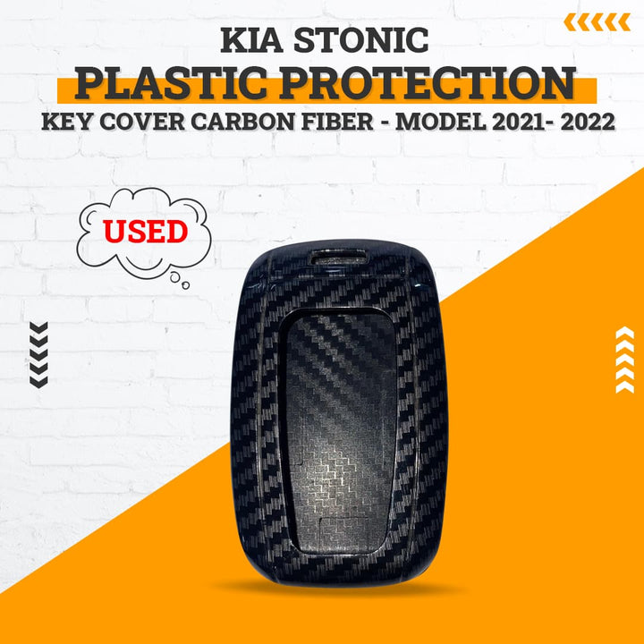 Used Kia Stonic Plastic Protection Key Cover Carbon Fiber  - Model 2021- 2022