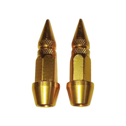 Bike Motorcycle Bullet Tire Tyre Air Valve Nozzle Caps Golden Color