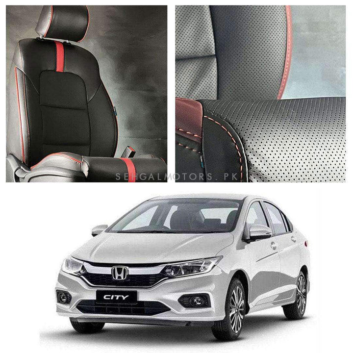 Honda City Type R Black Red Seat Covers - Model 2021-2022