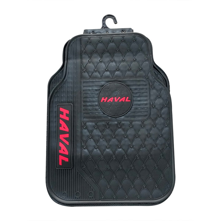 Haval H6 Universal PVC Rubber Floor Mat Black Mix Design 5 Pcs