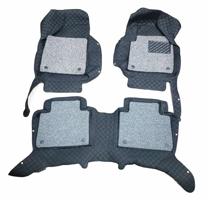 MG HS 9D Floor Mats Mix Thread Black With Grey Grass 3 Pcs - Model 2020-2022