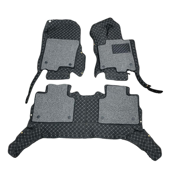 Changan Oshan X7 9D Floor Mats Mix Thread Black With Grey Grass - Model 2022-2024