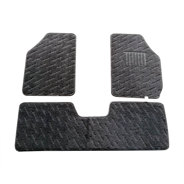 Suzuki Mehran Custom Carpet Floor Mats Grey Mix Design 3 Pcs- Model 2012-2017