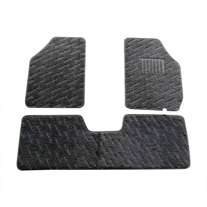 Suzuki Mehran Custom Carpet Floor Mats Grey Mix Design 3 Pcs- Model 2012-2017