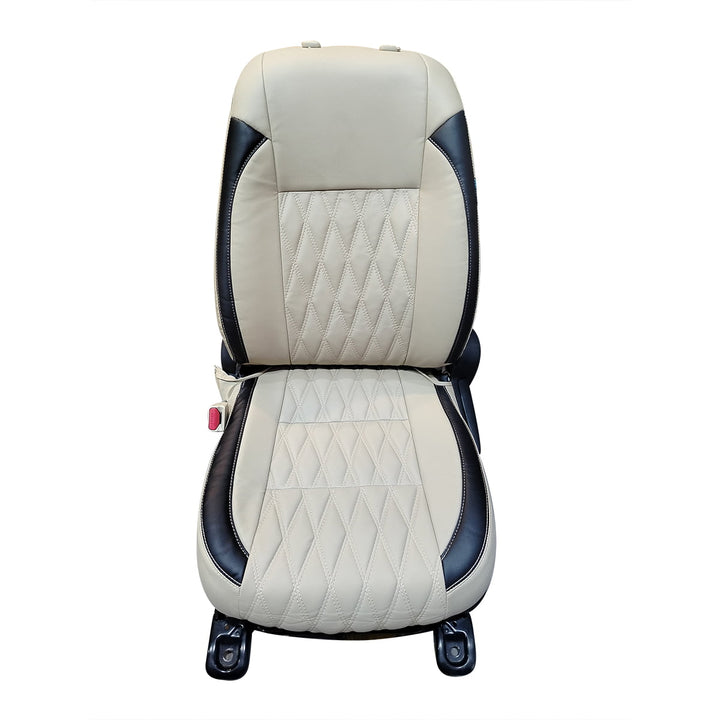 Toyota Corolla Diamond Cut Beige Black Seat Covers - Model 2014-2021