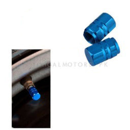 Motorcycle Bike Tire Tyre Air Valve Nozzle Caps 2 Pcs Blue