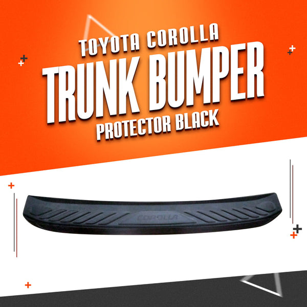 Toyota Corolla Trunk Bumper Protector Black Without Chrome